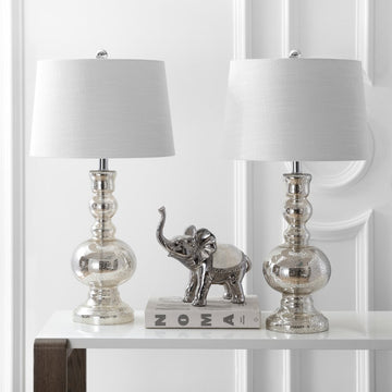 Genie 28.5" Glass LED Table Lamp - JONATHAN Y